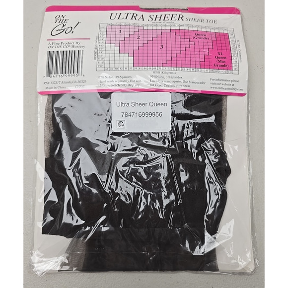 On-the-GO! Ultra Sheer Pantyhose, Queen Off Black - Picture 2 of 3